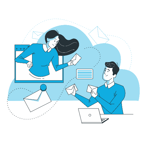 Image représentant une illustration sur l’Emailing ou le marketing par e-mail qui représente l'une des techniques de promotion en ligne utilisée par les entreprises